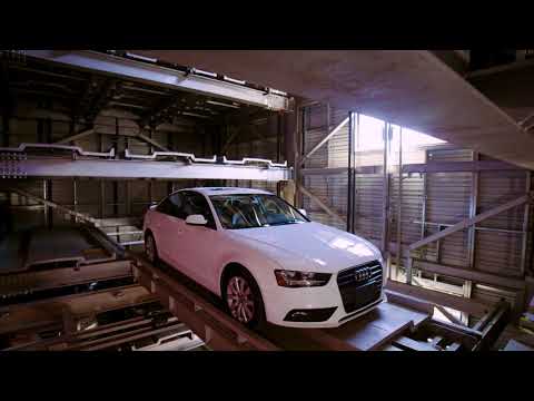 The first and only fully automated free-standing parking structure in Northern California. The Hive Parking Structure located in Oakland, CA turned 7 spaces into 39 spaces, built on 1,600 square feet and is 55 feet high. The first and only fully automated free-standing parking structure in Northern California. The Hive Parking Structure located in Oakland, CA turned 7 spaces into 39 spaces, built on 1,600 square feet and is 55 feet high.
