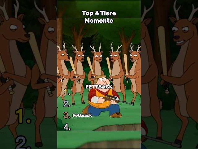 Top 4 Tiere Momente #funny #top5 #stewiegriffin #petergriffin #familyguy #shorts