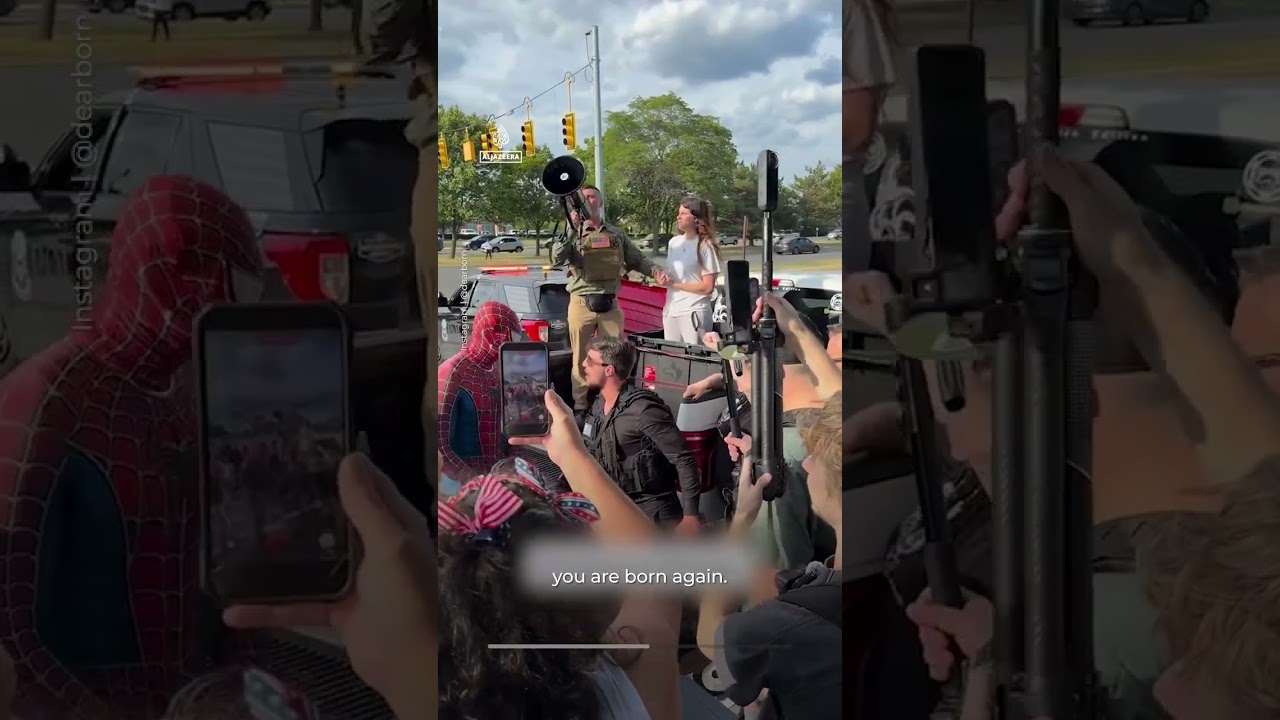 Anti-Muslim protesters call for ‘Christian Crusade’ in Dearborn, US
