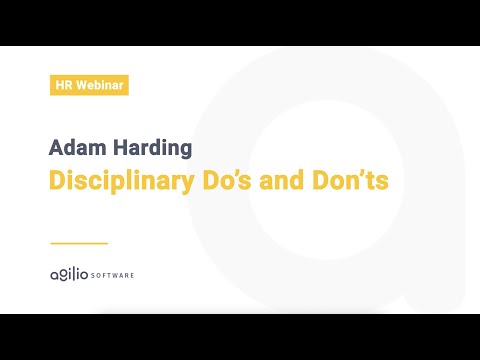 HR webinar series Ep 3. Disciplinary DOs and DON’Ts Video Thumbnail