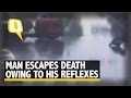 Caught On Camera: Man Saves His Life In An Miraculous Escape