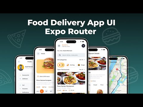 Food delivery App UI in React Native | Expo Router | React Native Projects