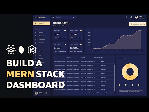 Build a MERN React Admin Dashboard | Redux Toolkit Query, Backend Focus, Deployment, Data Modeling