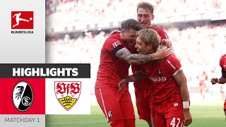 Freiburg Surprise Runner-Up Stuttgart! | SC Freiburg — VfB Stuttgart 3-1 | Highlights | Matchday 1