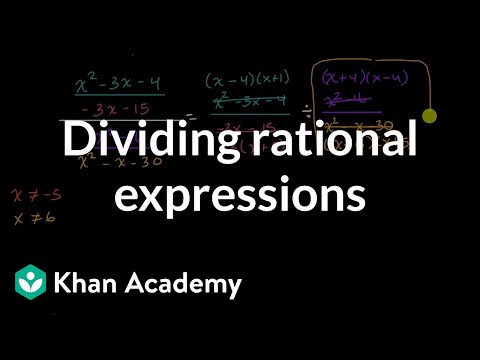 Dividing rational expressions | Precalculus | Khan Academy