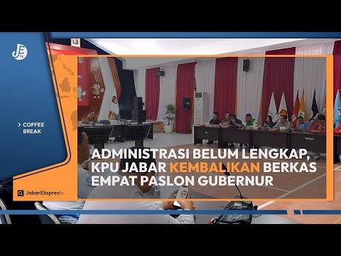 Administrasi Belum Lengkap, KPU Jabar Kembalikan Berkas Paslon Gubernur - Coffee Break JETV (6/9/24)