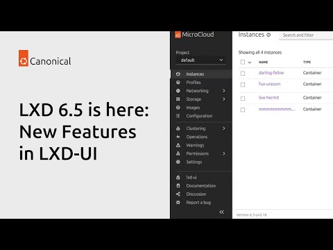 LXD 6.5 is here: New Features in LXD-UI