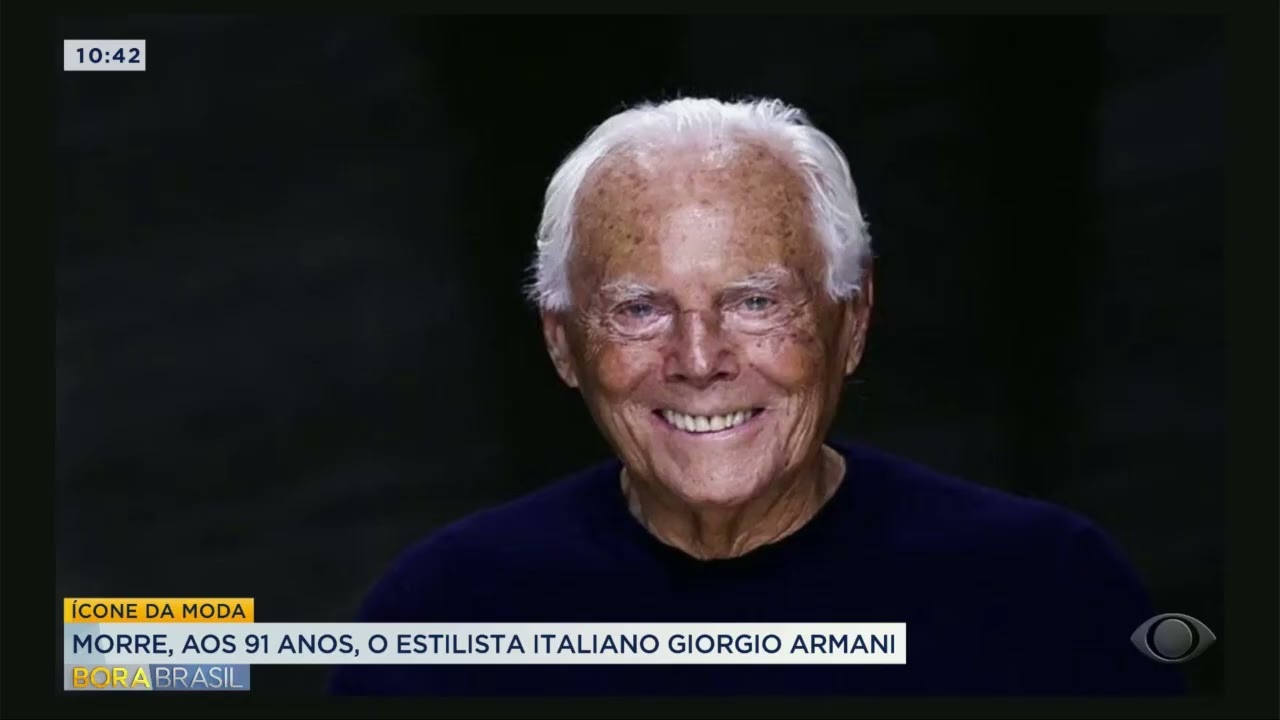 Ícone da moda, Giorgio Armani, morre aos 91 anos