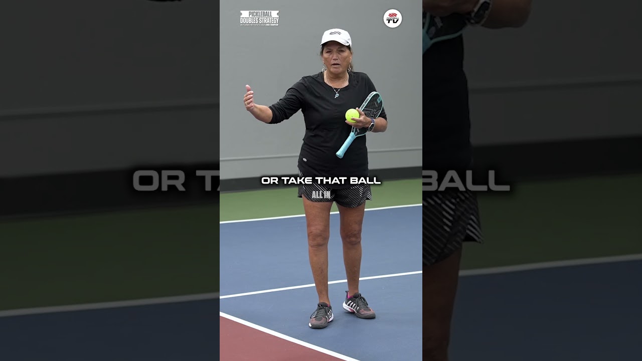 Pickleball coach Linda Thompson will teach you how/when the serving team should move to the kitchen📝