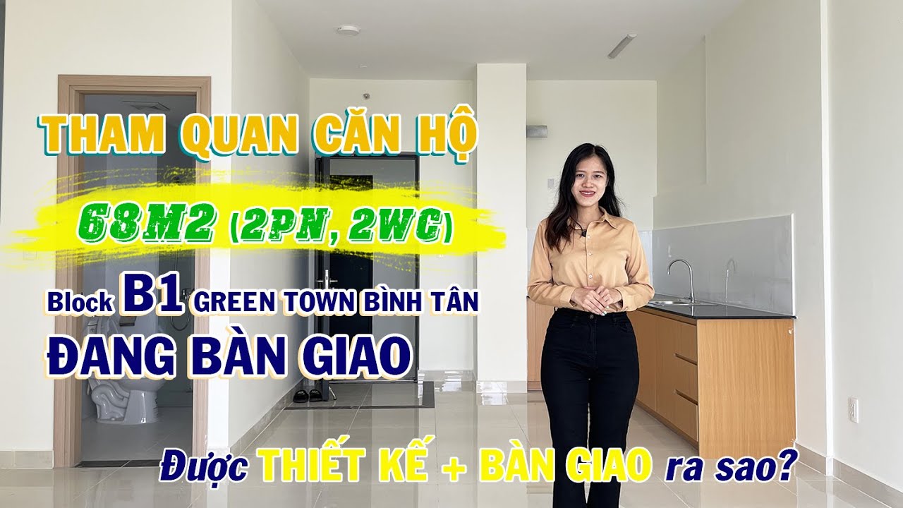 Cư dân Green Town Bình Tân cho thuê nhanh 63 - 68m2/2PN, 2WC/6,5tr tháng. LH E Nhi 0906380816 video