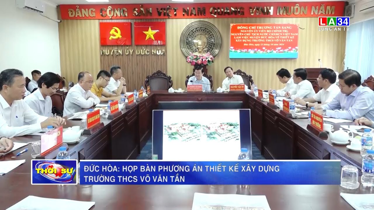 Đức Hòa: Họp bàn phương án thiết kế xây dựng trường THCS Võ Văn Tần