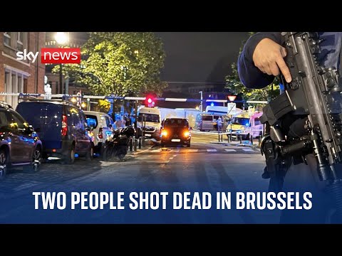 Watch live: Manhunt after two people shot dead in Brussels - reports