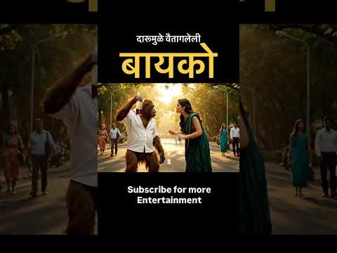 दारूमुळे वैतागलेली बायको #viralvideo #trending #comedy #alcohol #couple #village #shorts