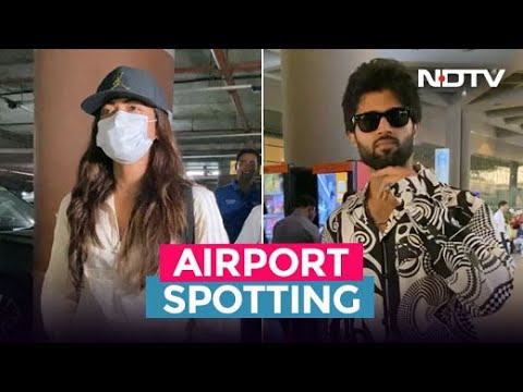Vijay Deverakonda, Rashmika Mandanna spotted at Mumbai airport