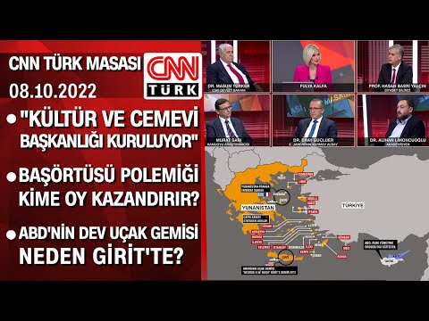 Kültür ve Cemevi Başkanlığı kurulması, başörtüsü polemiği, Ege adaları - CNN TÜRK Masası 08.10.2022