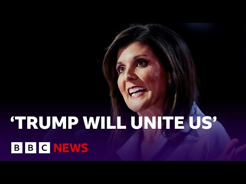 Donald Trump's defeated Republican rivals endorse him at convention | BBC News