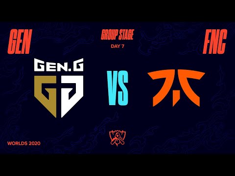 GEN vs FNC｜Worlds 2020 Group Stage Day 7 Game 6