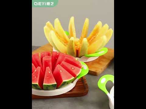 Slice Big Fruits Effortlessly! 🍉 Giant Watermelon & Apple Cutter Tool! #shorts