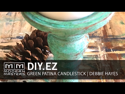 Modern Masters DIY.EZ Green Patina Finish candlestick