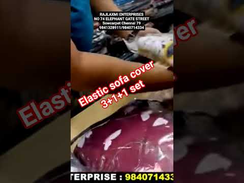 premium sofa cover shop at sowcarpet Chennai#carpet #sofa #curtains #fittedsheet #comforter #viral