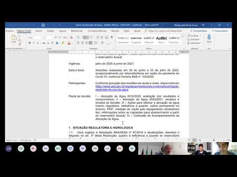 Alocação de Água Epitácio Pessoa - 2020/2021 - 2ª Reunião - 03/07/2020