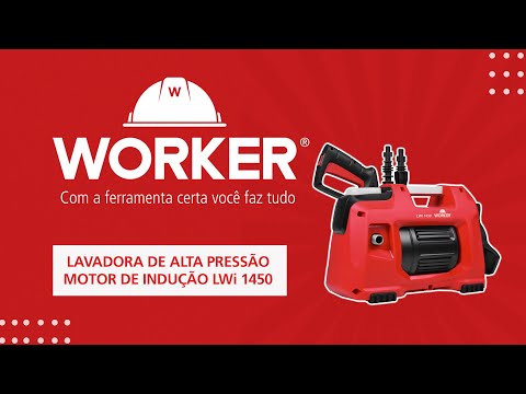 Lavadora de Alta Pressão a Indução LWI1450 1400W 127V Worker - Vídeo explicativo
