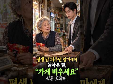 평생 배풀면서 살던 엄마에게 돌아온 말, “가게 비우세요” #심콩드라마 #감동드라마 #가족이야기 #엄마이야기 #따뜻한이야기 #반전드라마