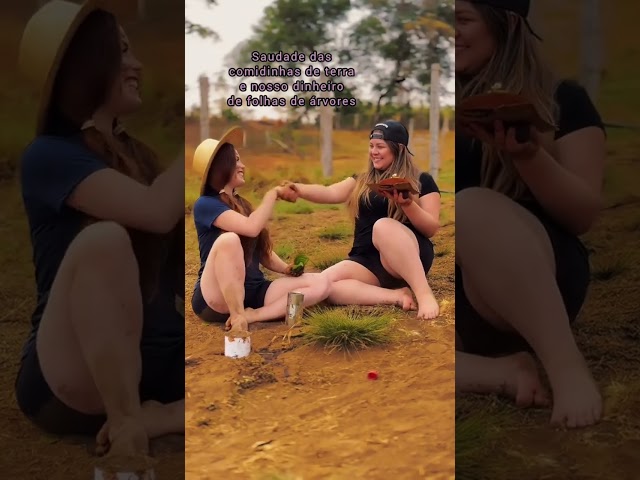 Na minha época era assim!A gente pagava os bolos de terra com mato. Que nostalgia #shorts #infancia
