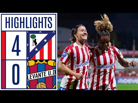 ATLÉTICO DE MADRID 4 - 0 LEVANTE UD | RESUMEN LIGA F MOEVE