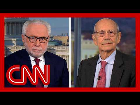 Blitzer asks former Justice Stephen Breyer about John Roberts' rebuke of Trump