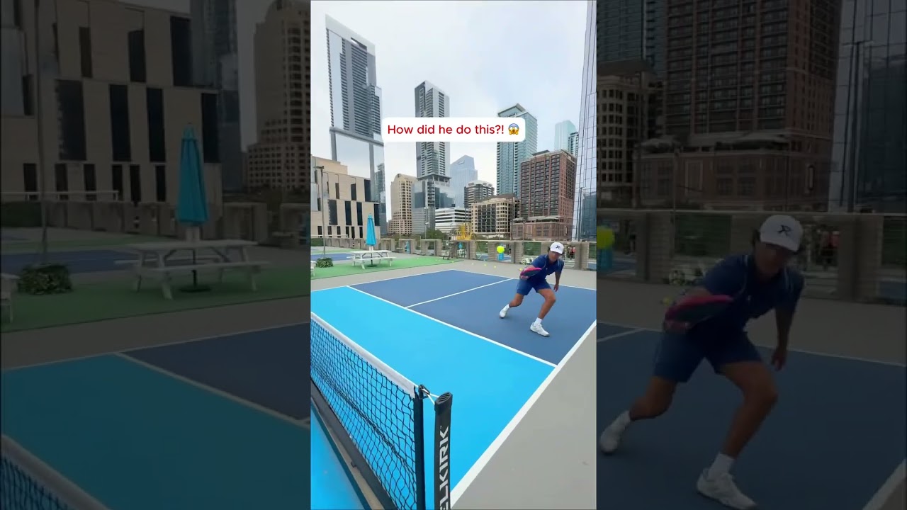 How did he do this?🤯 #pickleball #pickleballislife #pickleballaddict #pickleballrocks