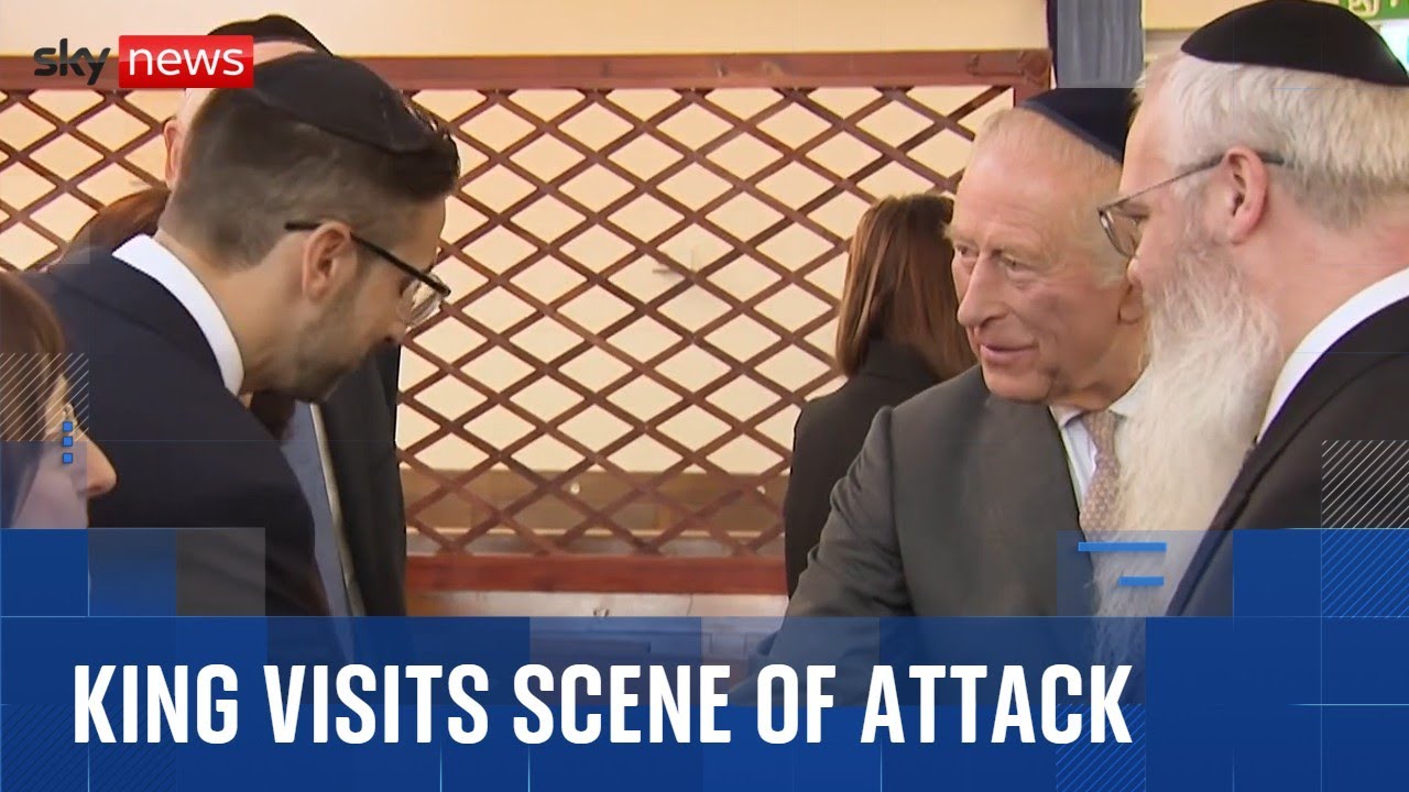 Manchester synagogue attack: King meets survivor at scene of terror incident