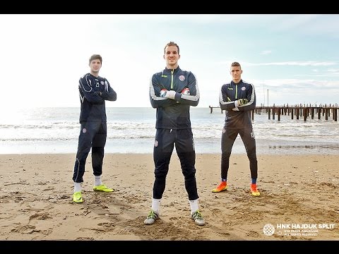 Goalkeepers training on the beach