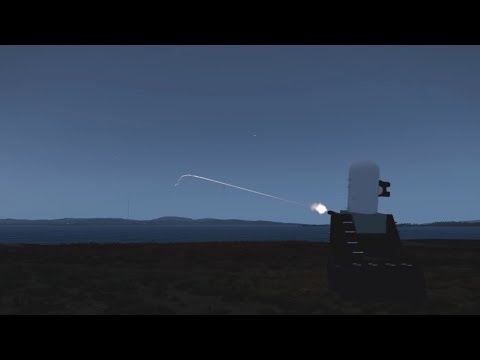 巡航ミサイル トマホーク(Tomahawk Cruise Missile)がCIWS(Phalanx)に撃墜される瞬間