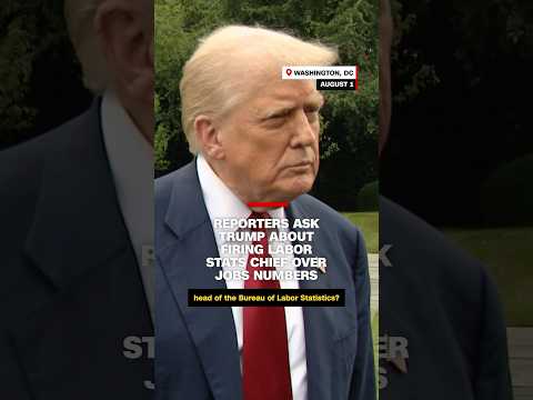 Reporters ask Trump about firing labor stats chief over jobs numbers