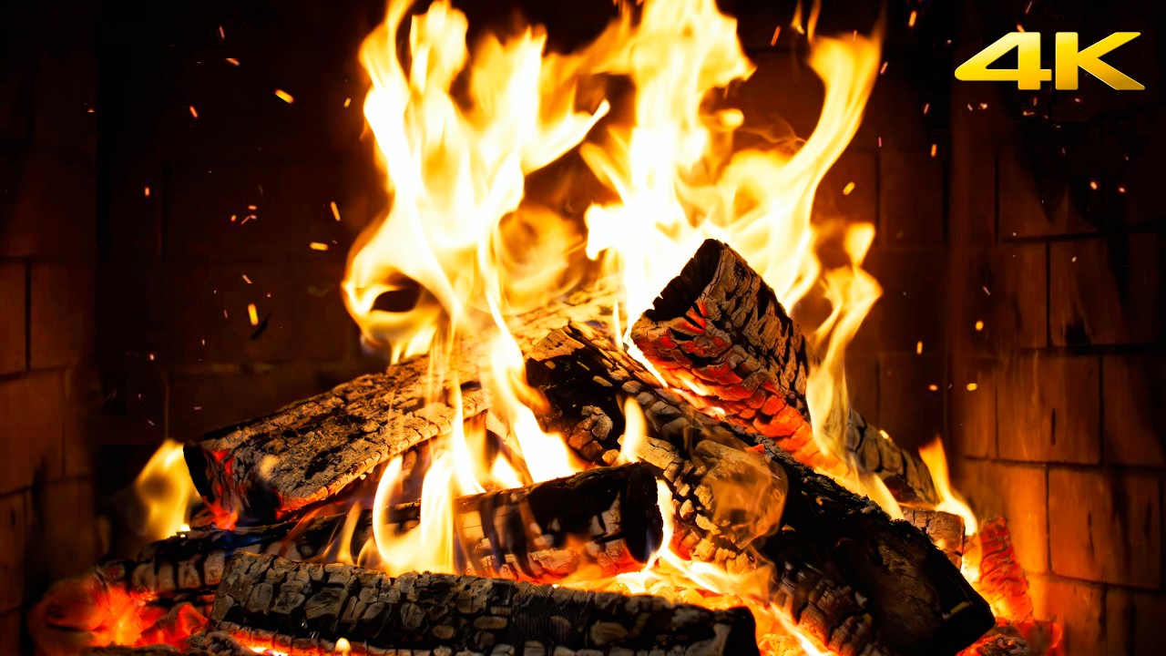 🔥 Ultimate Fireplace Ambience with Glowing Logs and Gentle Fire Sounds for Long Sleep Sessions