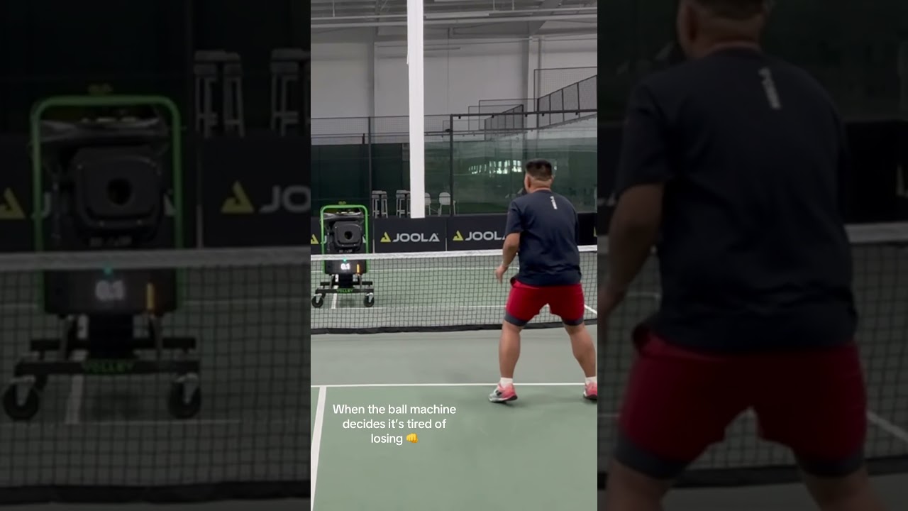 When the ball machine decides, it’s tired of losing #pickleball #pickleballfun #funny ￼