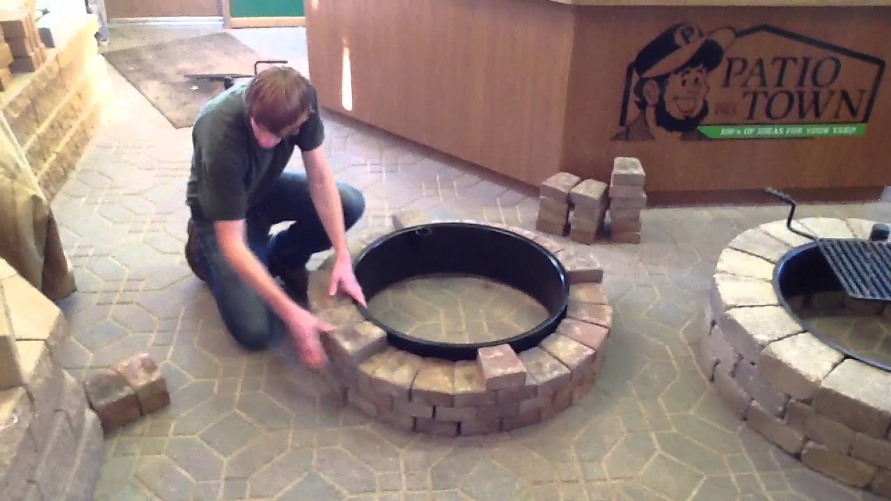 How to build a fire pit/fire ring - YouTube