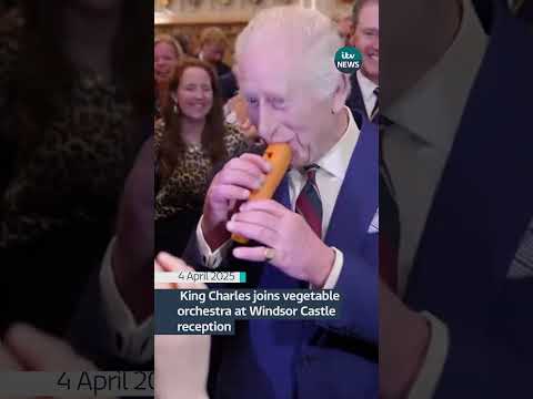 King Charles joins vegetable orchestra at Windsor Castle reception #news #royal