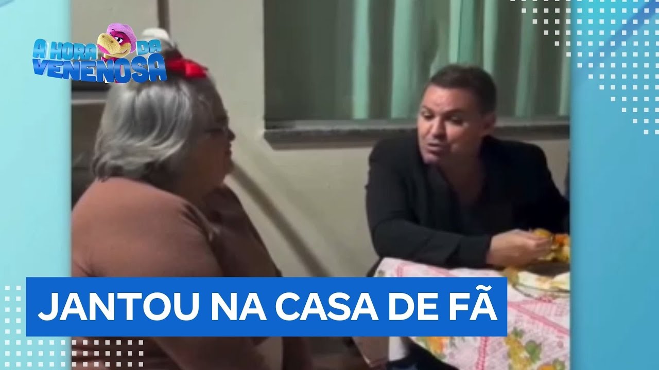 Eduardo Costa janta na casa de fã após fazer show em Minas Gerais