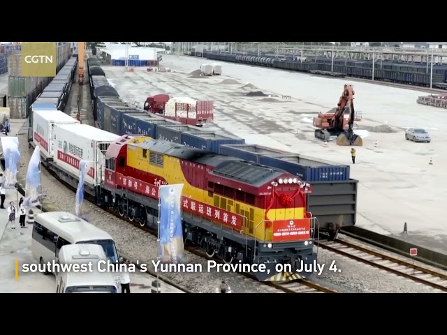 First 'Zheng He' multimodal freight train departs Yunnan