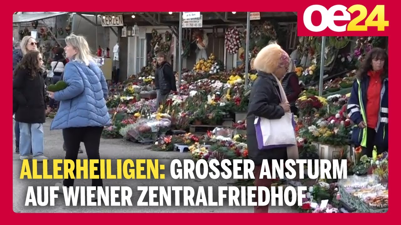 Allerheiligen: Großer Ansturm auf WIener Zentralfriedhof