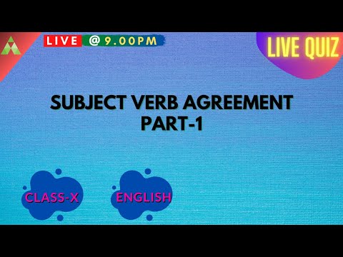 Subject Verb Agreement Part-1 | Live Quiz | English Grammar | Aveti Learning
