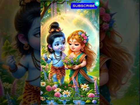 “बाल शिव और माता पार्वती का दिव्य बाग़” 🕉🕉 #shortvideo #harharmahadev #viralvideo #shorts