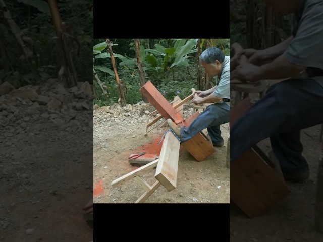 一块木头制作一张大鲁班桌，老木匠的智慧 #woodworking