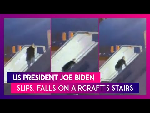 US President Joe Biden Slips, Falls On Aircraft’s Stairs While Leaving Poland