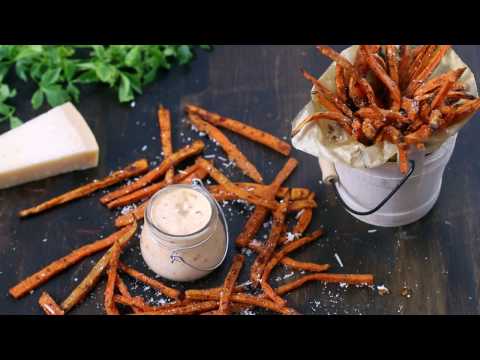 Baked Parmesan Sweet Potato Fries Recipe