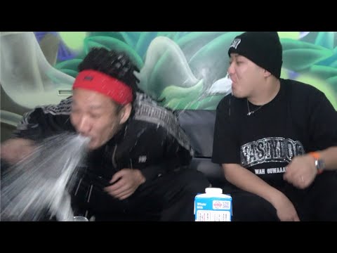 友達の顔面に24時間牛乳吐き続けてみた【MYブチギレ】