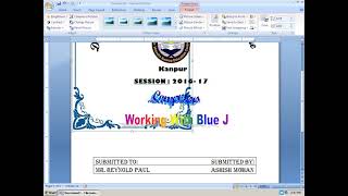 how to make front page in microsoft word 2007 youtube