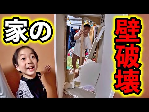 急に壁を壊し始めました🏠